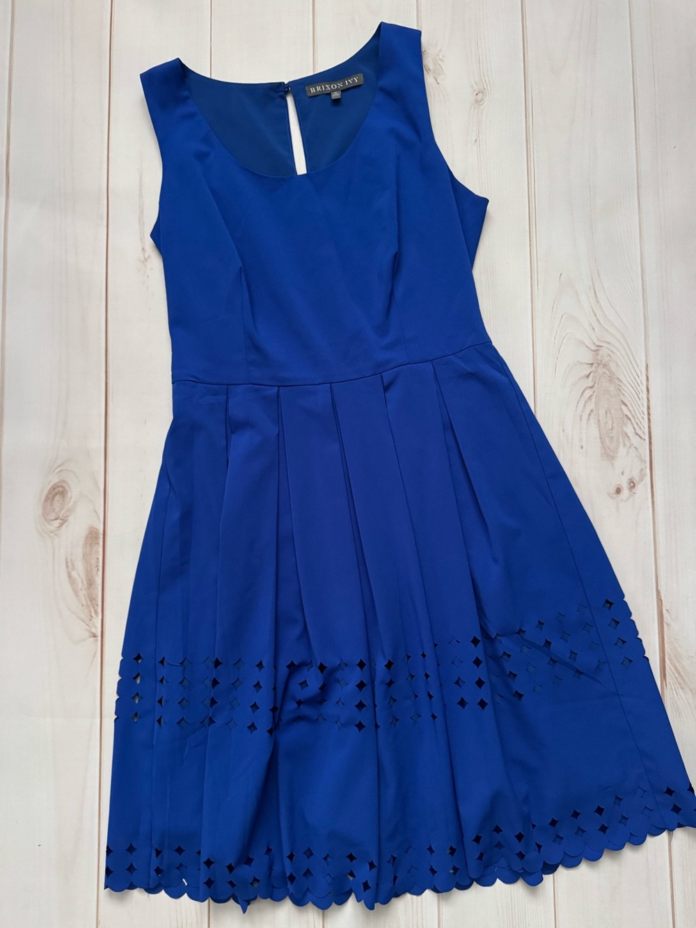 Brixton Ivy Royal Blue Laser Cut Dress
